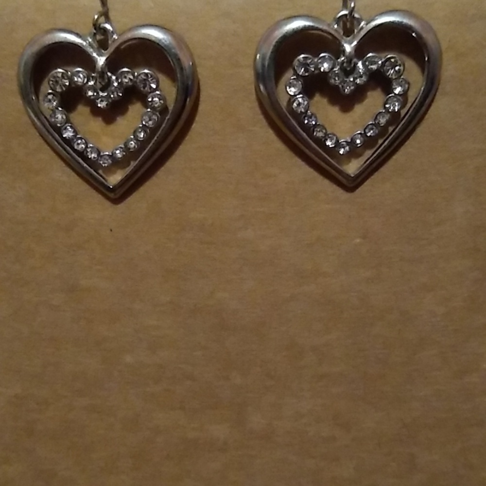 Silver Heart Earrings